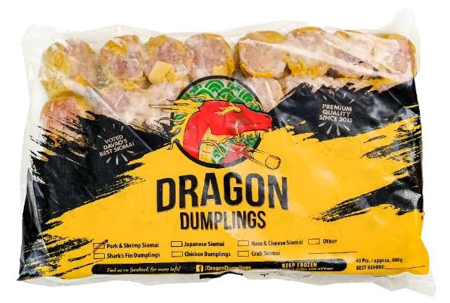 Dragon Dumplings pork and shrimp siomai frozen pack