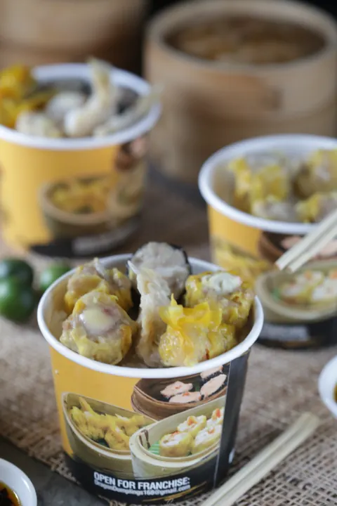 Dragon Dumplings siomai cups ready to serve